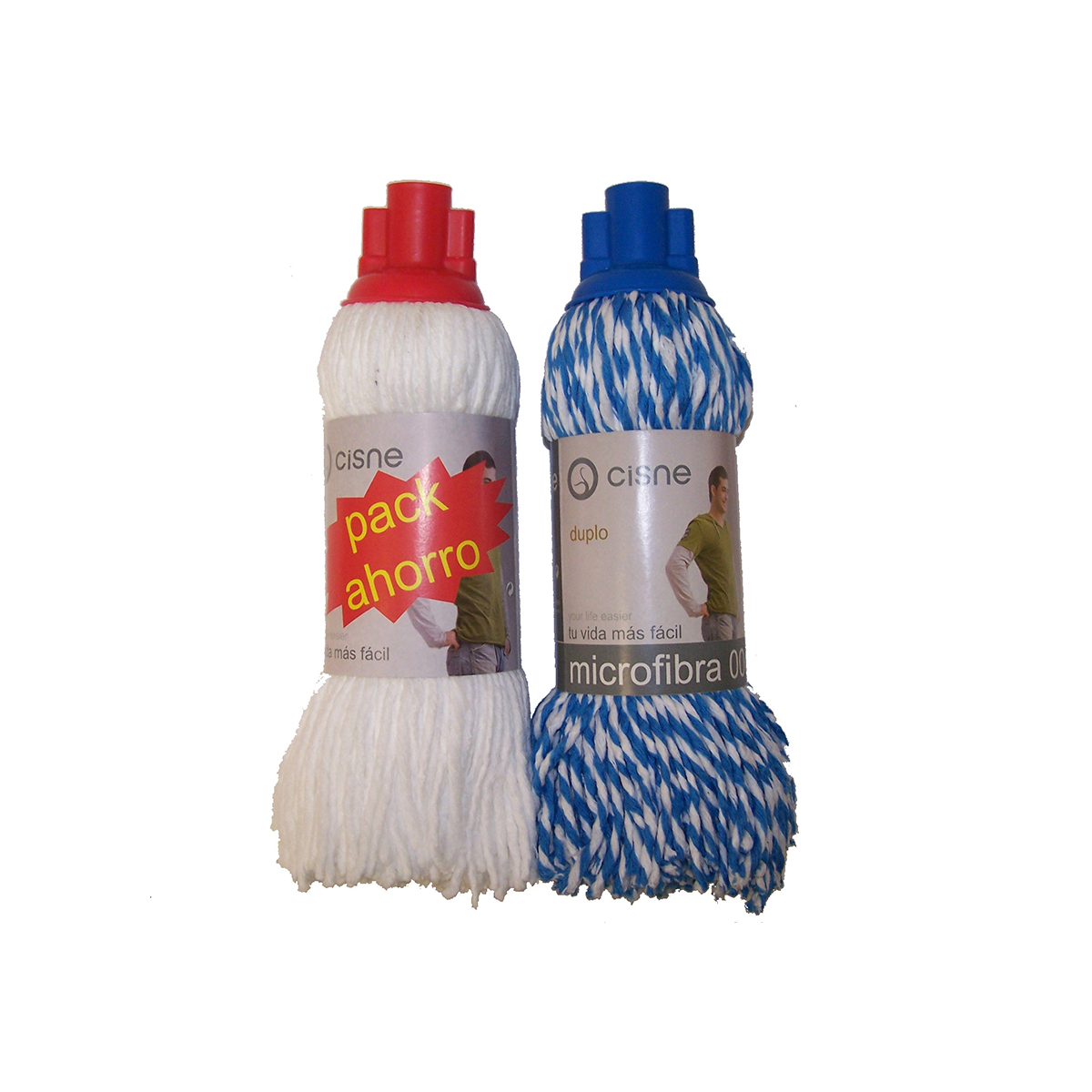 Imagen de Fregona Microfibra Cisne Paquete 2 Uds