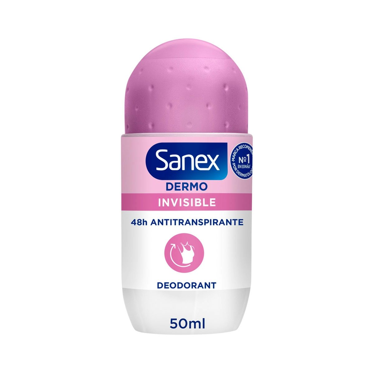 Desodorante roll-on Sanex pH Balance Dermo Invisible 48h antitranspirante 50ml