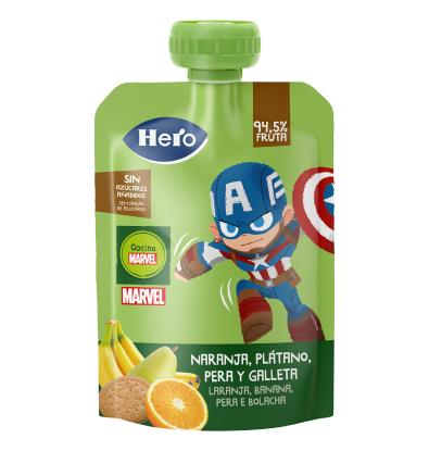 Imagen de Potitos De Postre Hero Nanos Naranja Plátano Y Galletas 100 Gr