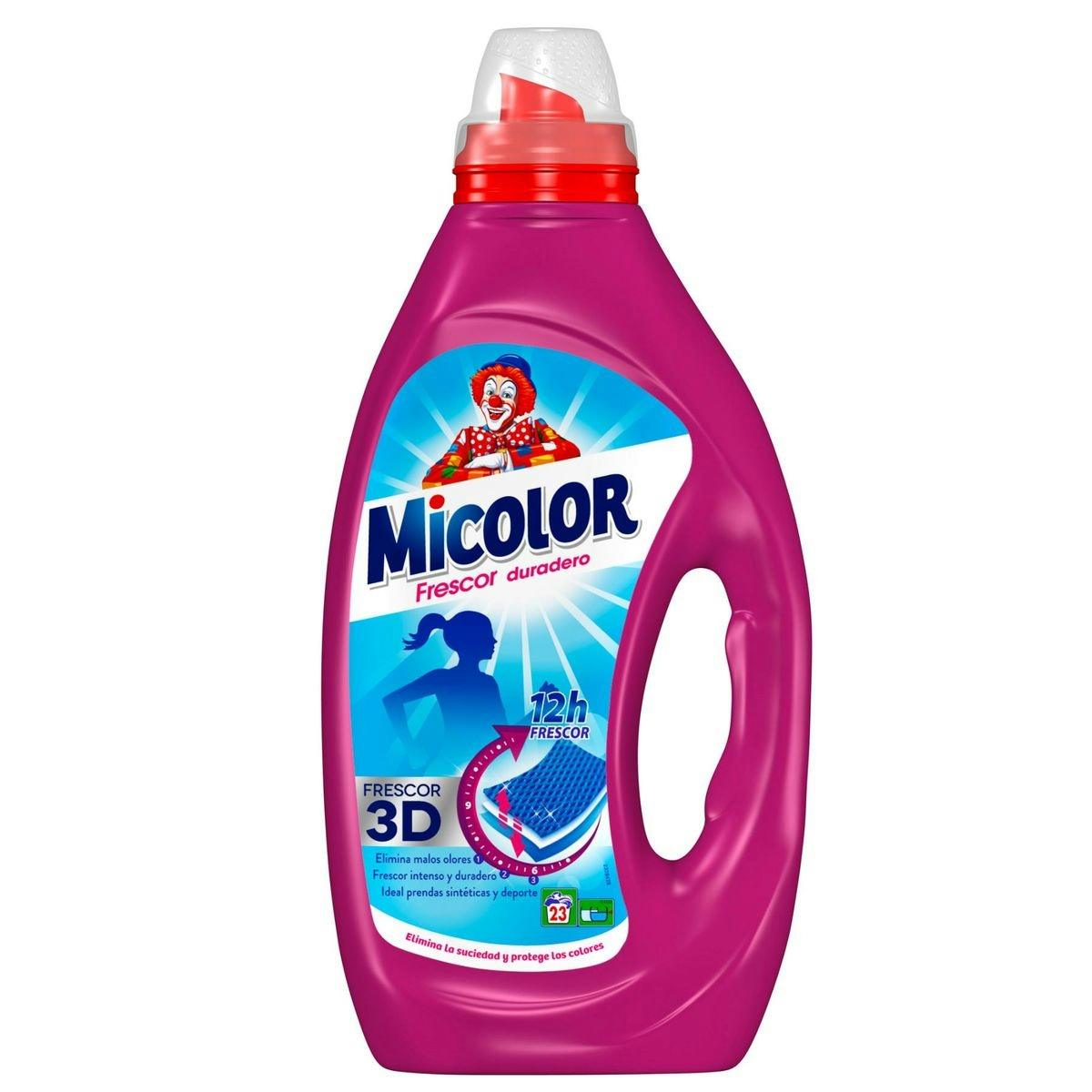 Detergente máquina MICOLOR líquido fresh gel botella 23 lv