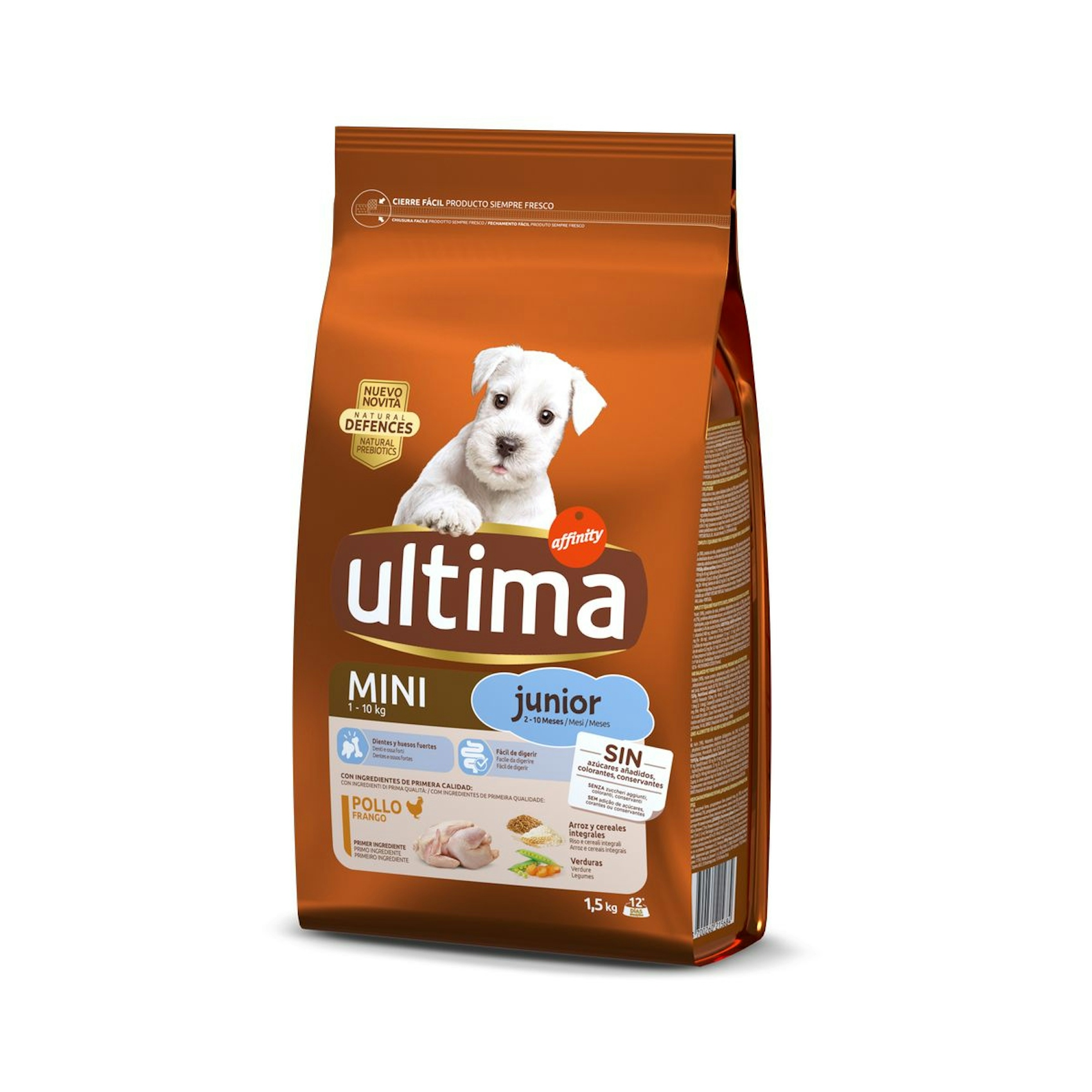 Alimento para perros ULTIMA mini junior bolsa 1,5 kg