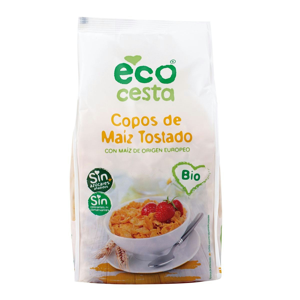 Copos de maíz tostado ECOCESTA Bio paquete 400 gr