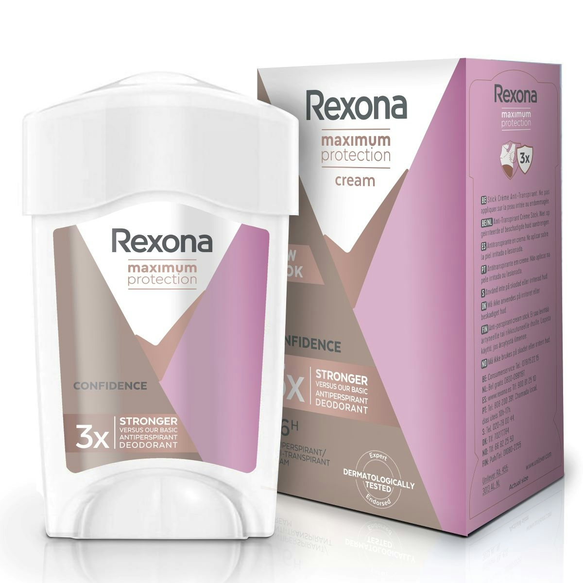 Crema desodorante REXONA maximum protection confidence 45 ml