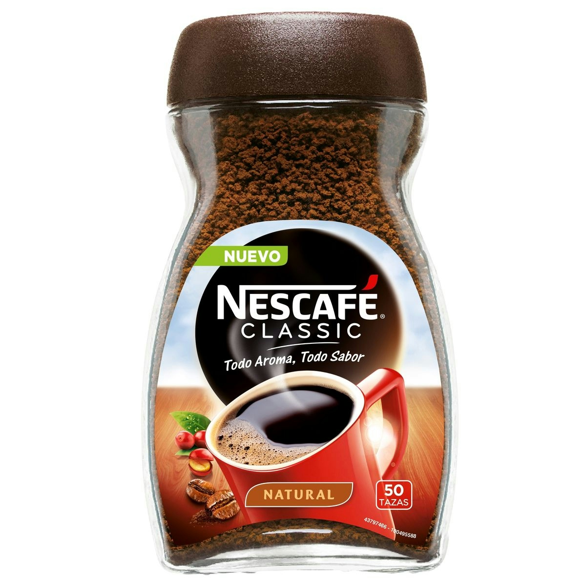 Café soluble NESCAFE natural frasco 100 gr