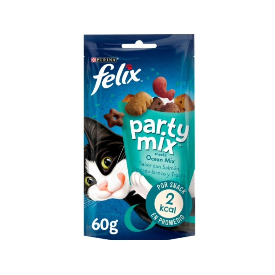 Snack gato Purina Felix Party Mix Oceano 60 gr