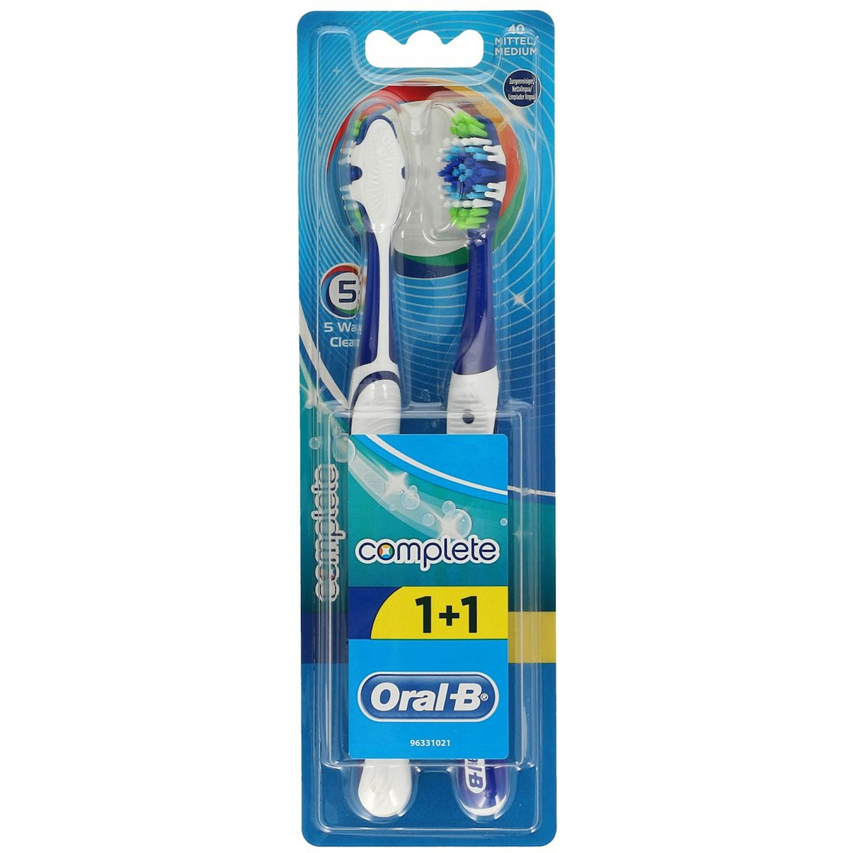 Cepillo dental ORAL B complete clean 5 ways blíster 2 uds