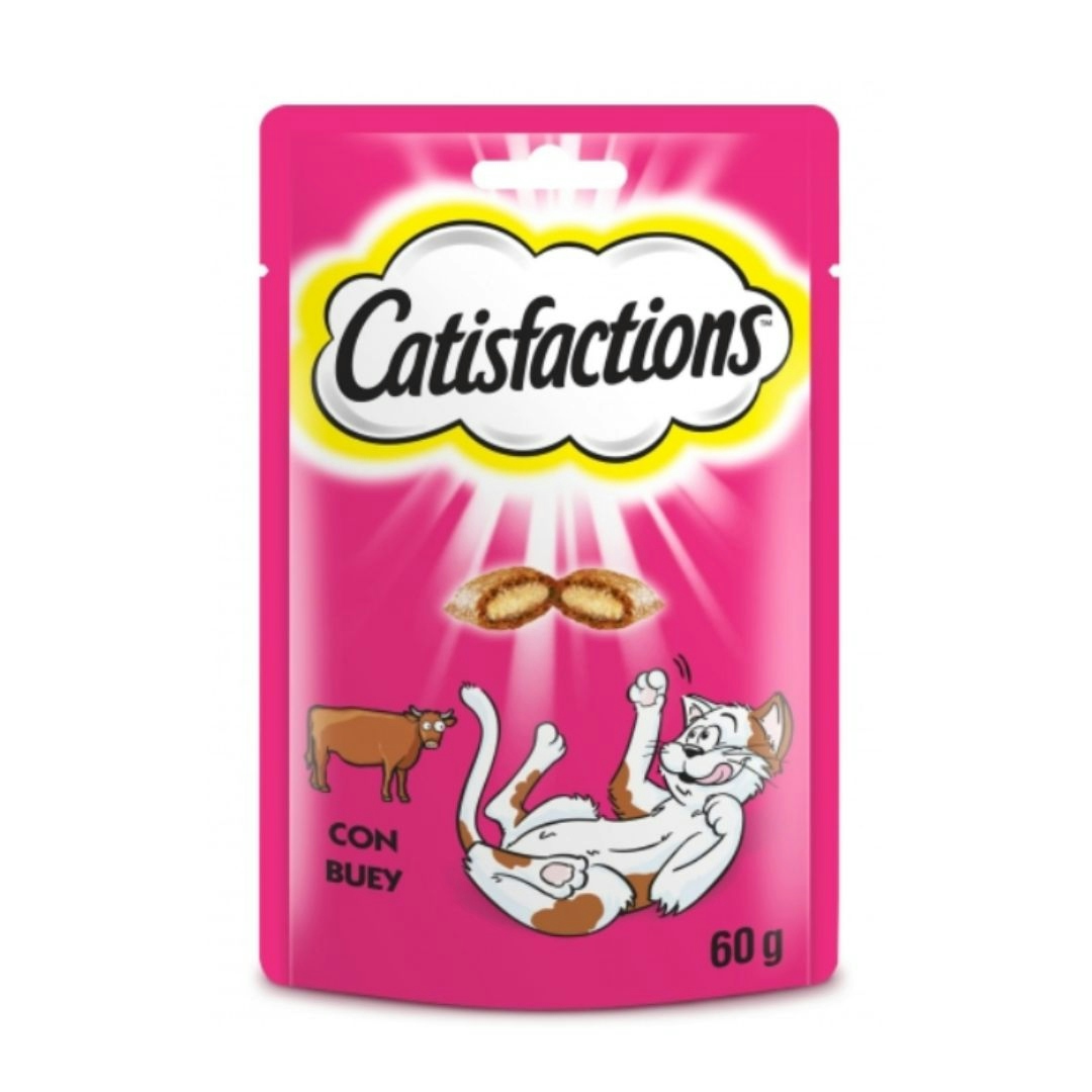 Snack Bocaditos de Buey para gatos Catisfactions 60 gr