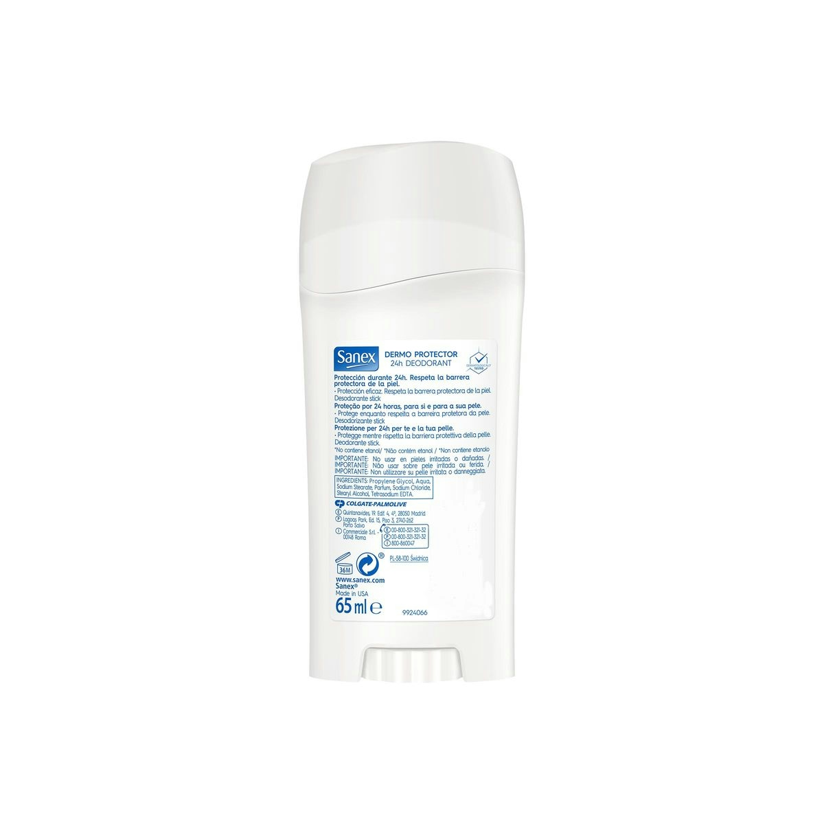 Desodorante dermo SANEX protector barra 50 ml