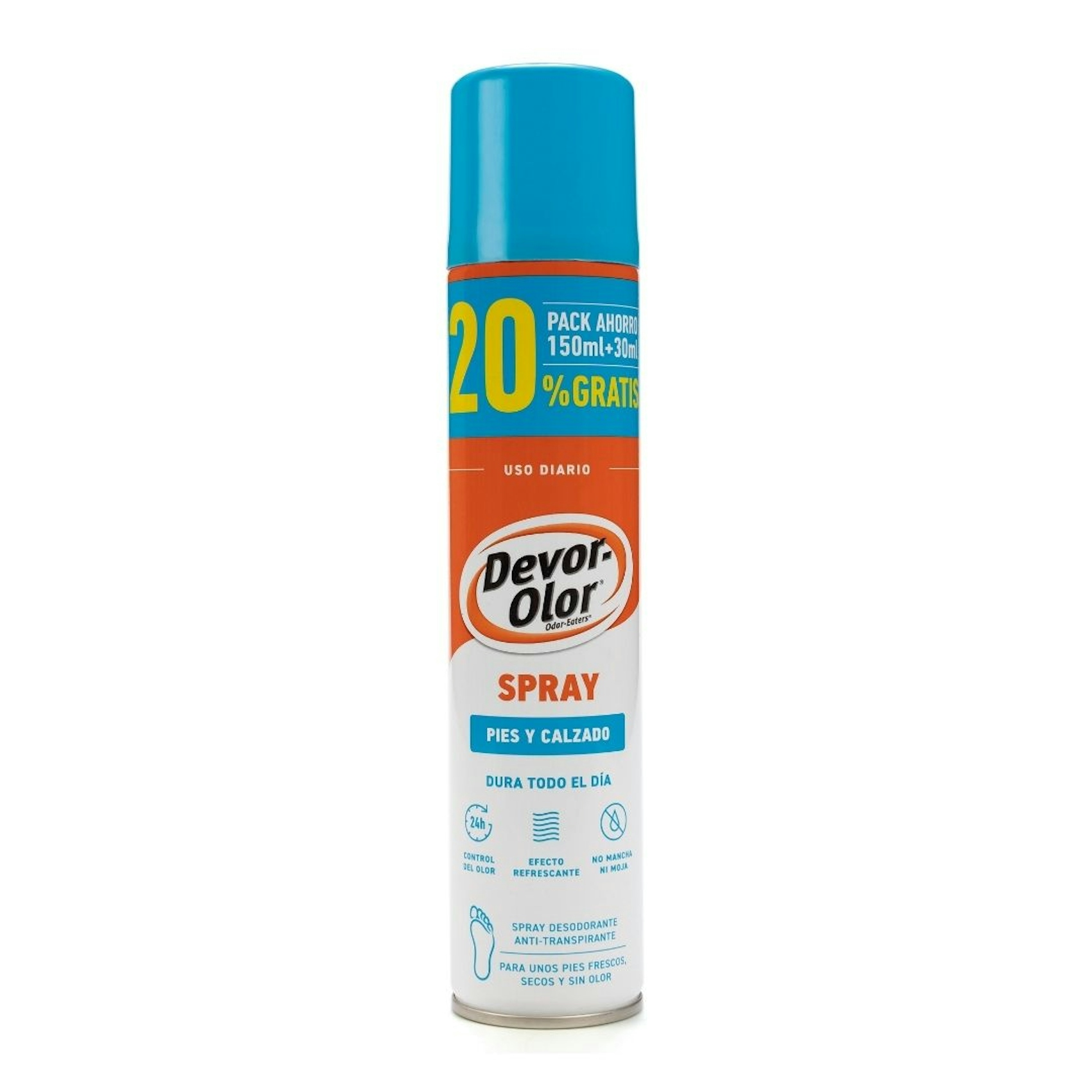 Desodorante antitranspirante DEVOROLOR para pies y calzado spray 150 ml