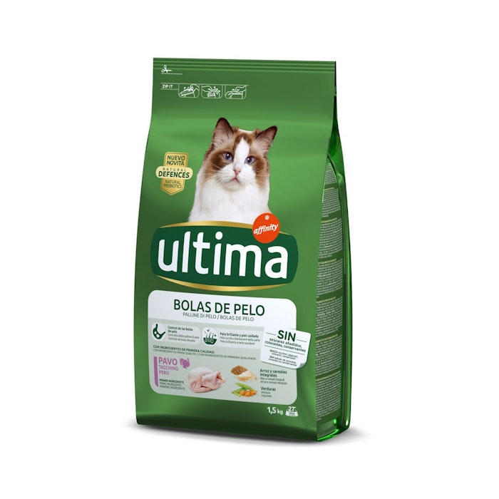 Pienso Gatos Control Bolas De Pelo Pavo Ultima 1.5Kg