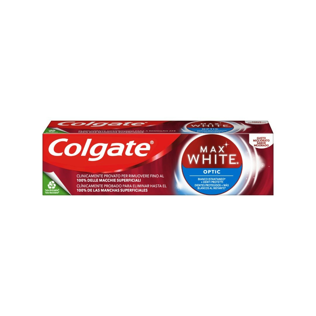 Pasta dentrífica COLGATE max white optic tubo 75 ml