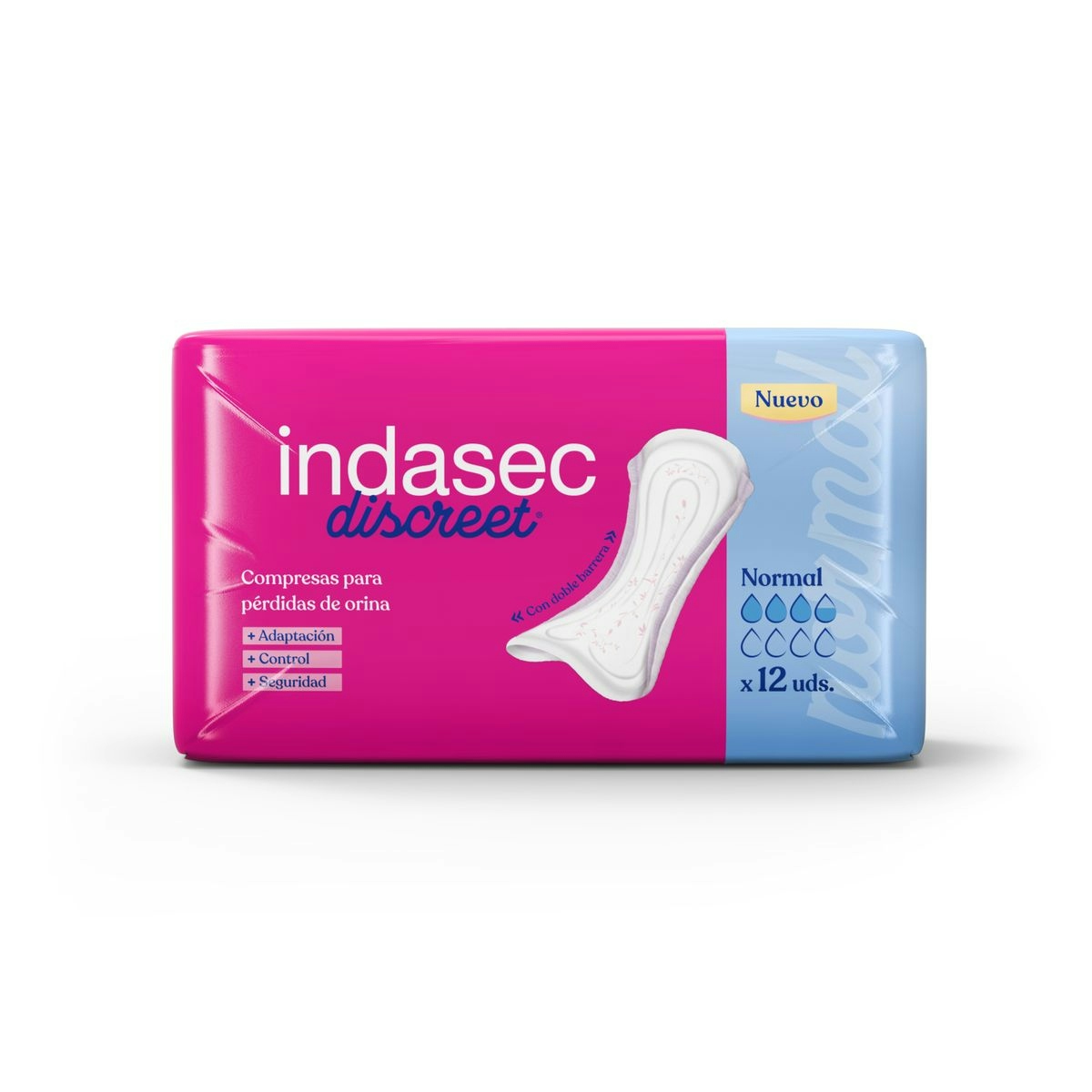 Compresas de incontinencia INDASEC normal bolsa 12 uds