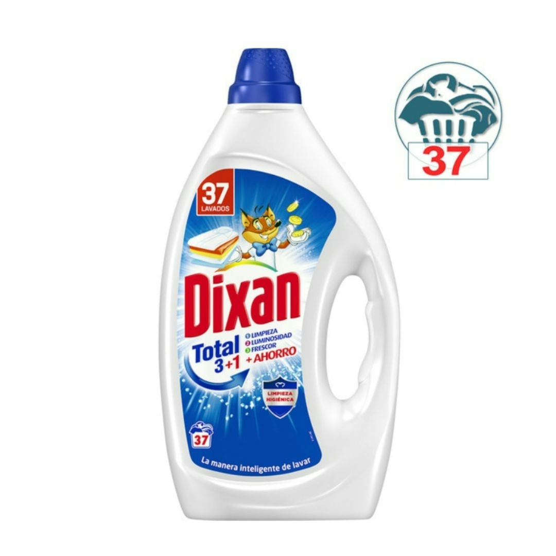 Detergente máquina DIXAN líquido gel botella 37 lv