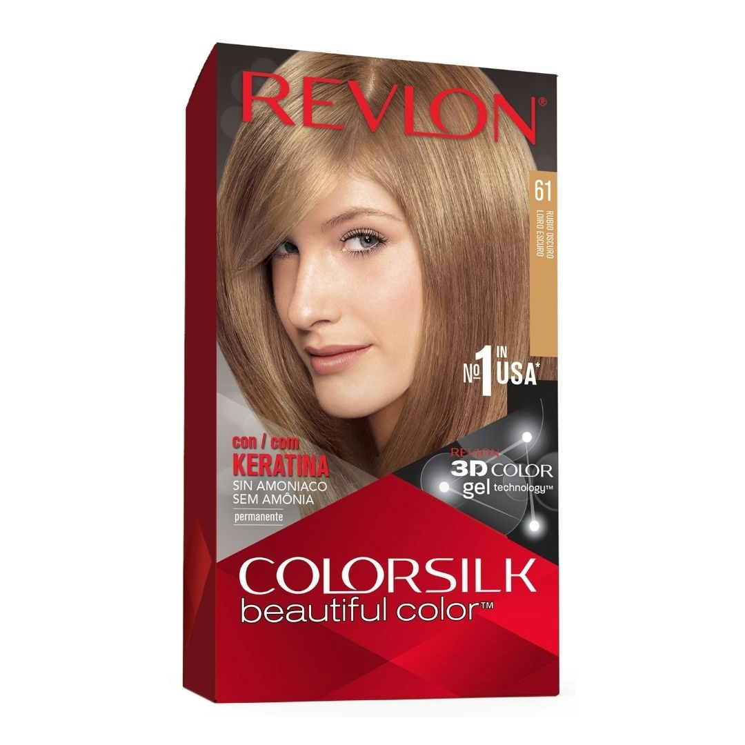 Tinte Permanente Sin Amoníaco Colorsilk Revlon N61 Rubio Oscuro Tinte Permanente Sin Amoníaco Colorsilk Revlon N61 Rubio Oscuro 0