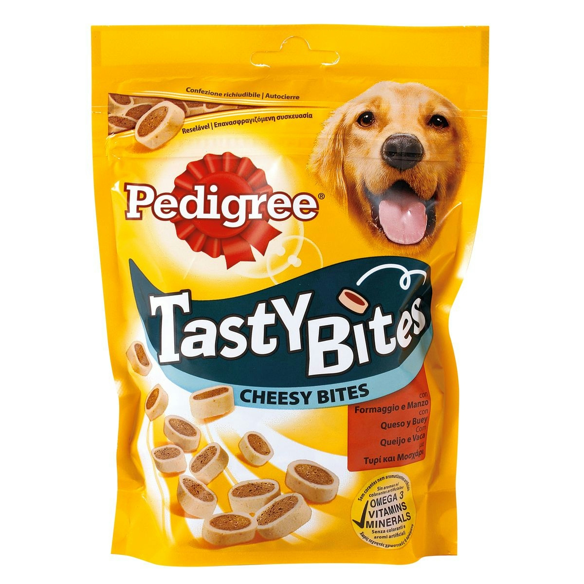 Snack para perros PEDIGREE tasty bites con pollo bolsa 140 gr