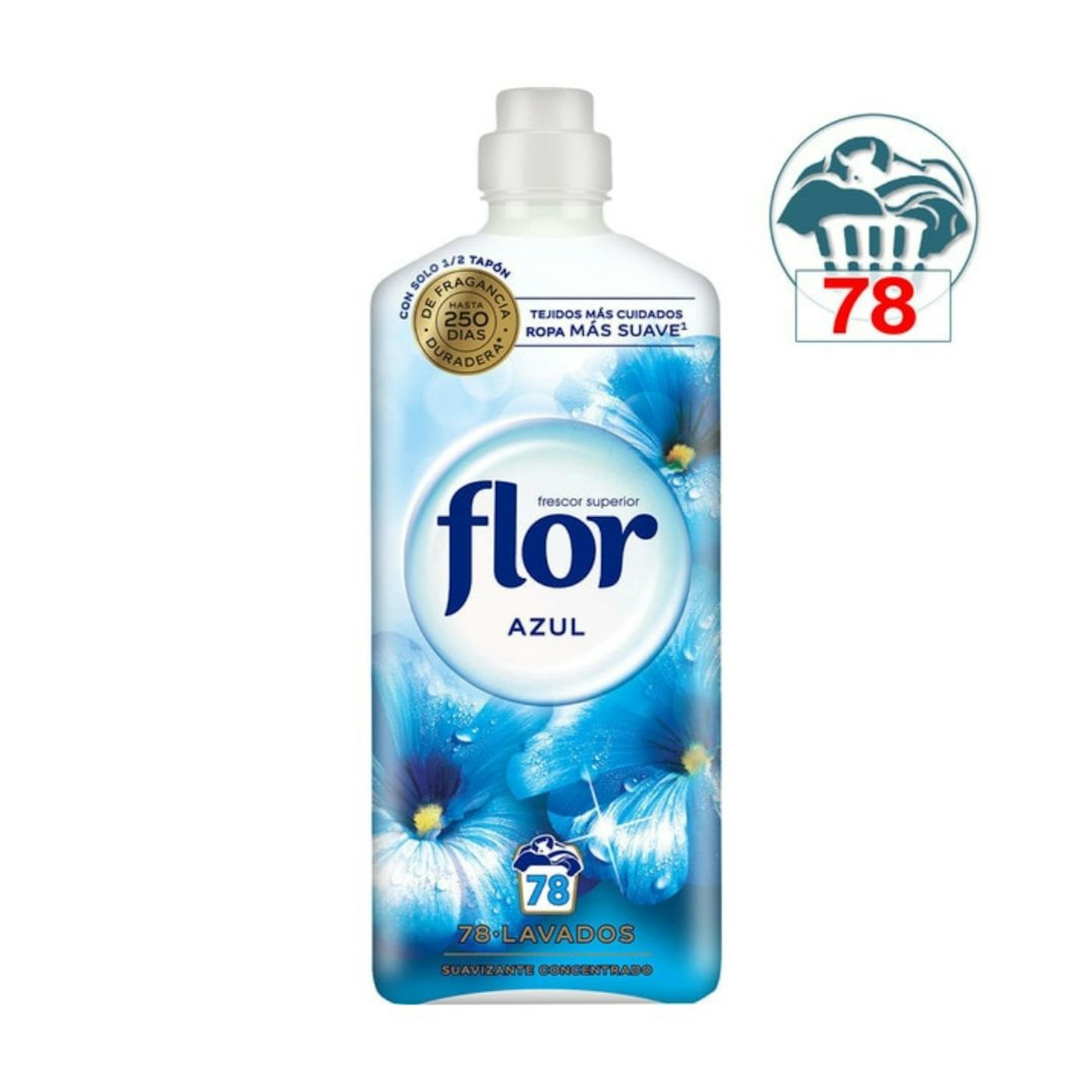 Suavizante concentrado FLOR azul botella 78 lv
