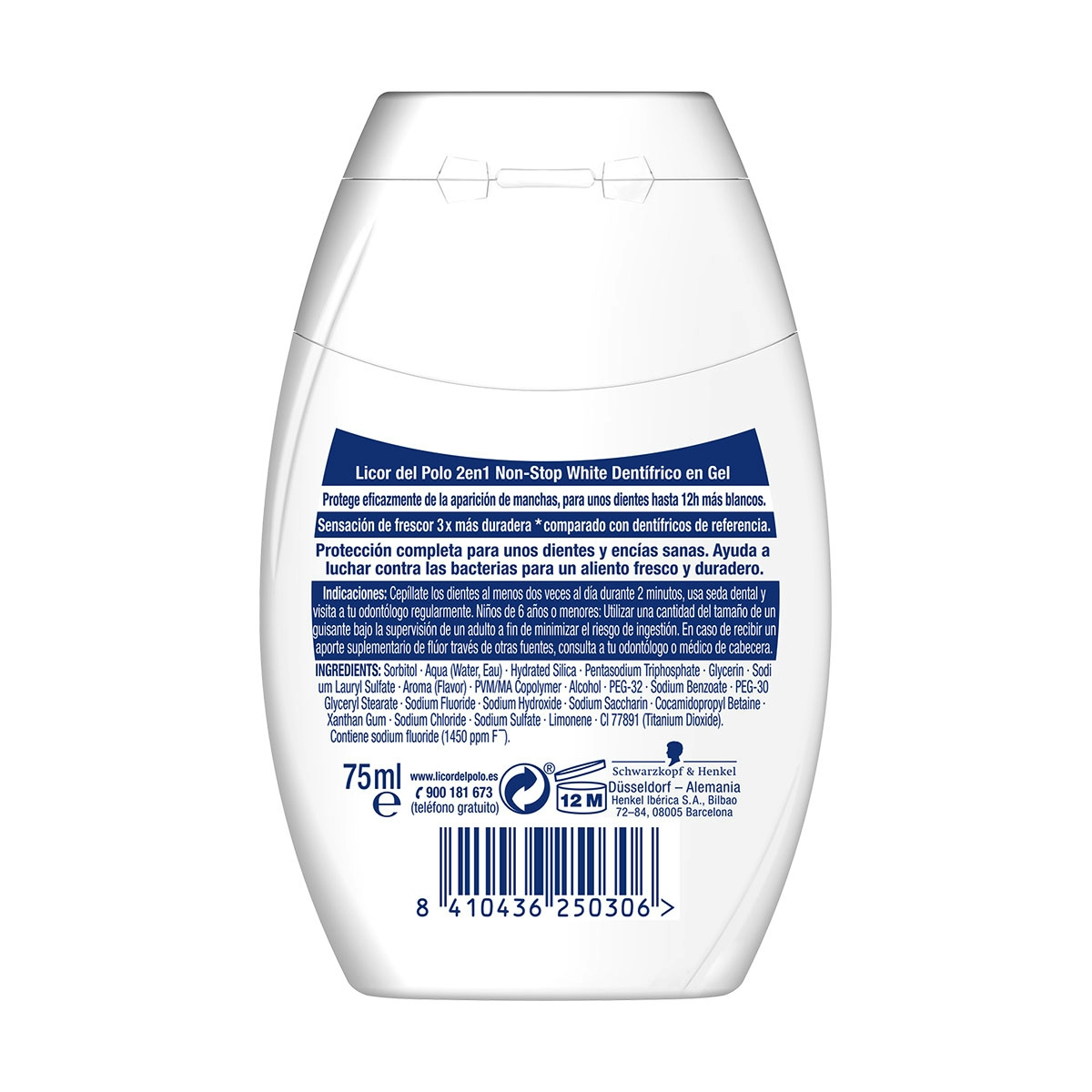 Dentífrico 2en1 Non-Stop White 75 ml de LICOR DEL POLO