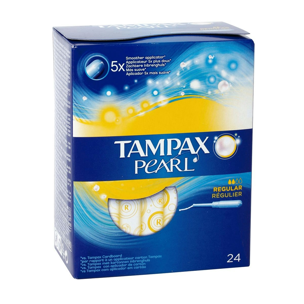 Tampón regular TAMPAX Pearl caja 24 uds