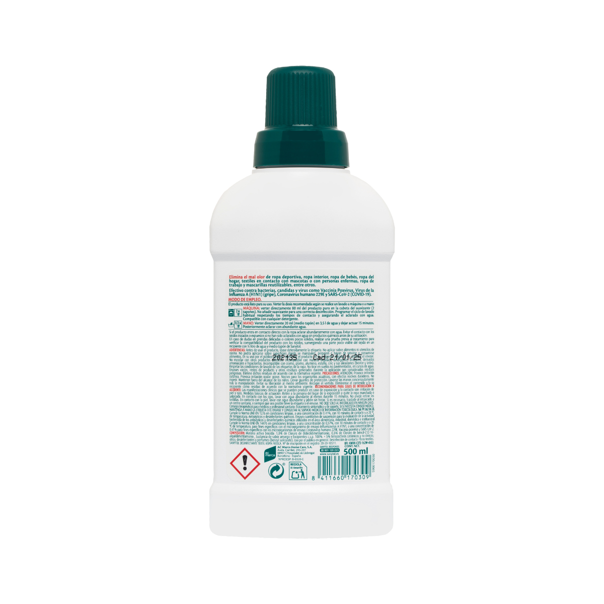Desinfectante textil SANYTOL aditivo botella 500 ml