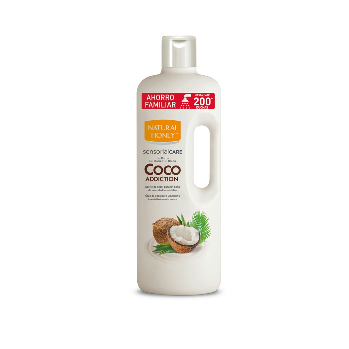 Gel de ducha NATURAL HONEY coco bote formato ahorro 600 ml