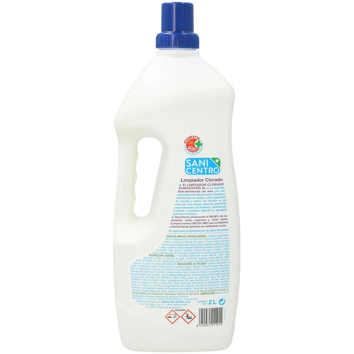 Limpiador desinfectante SANICENTRO multi botella 2 lt