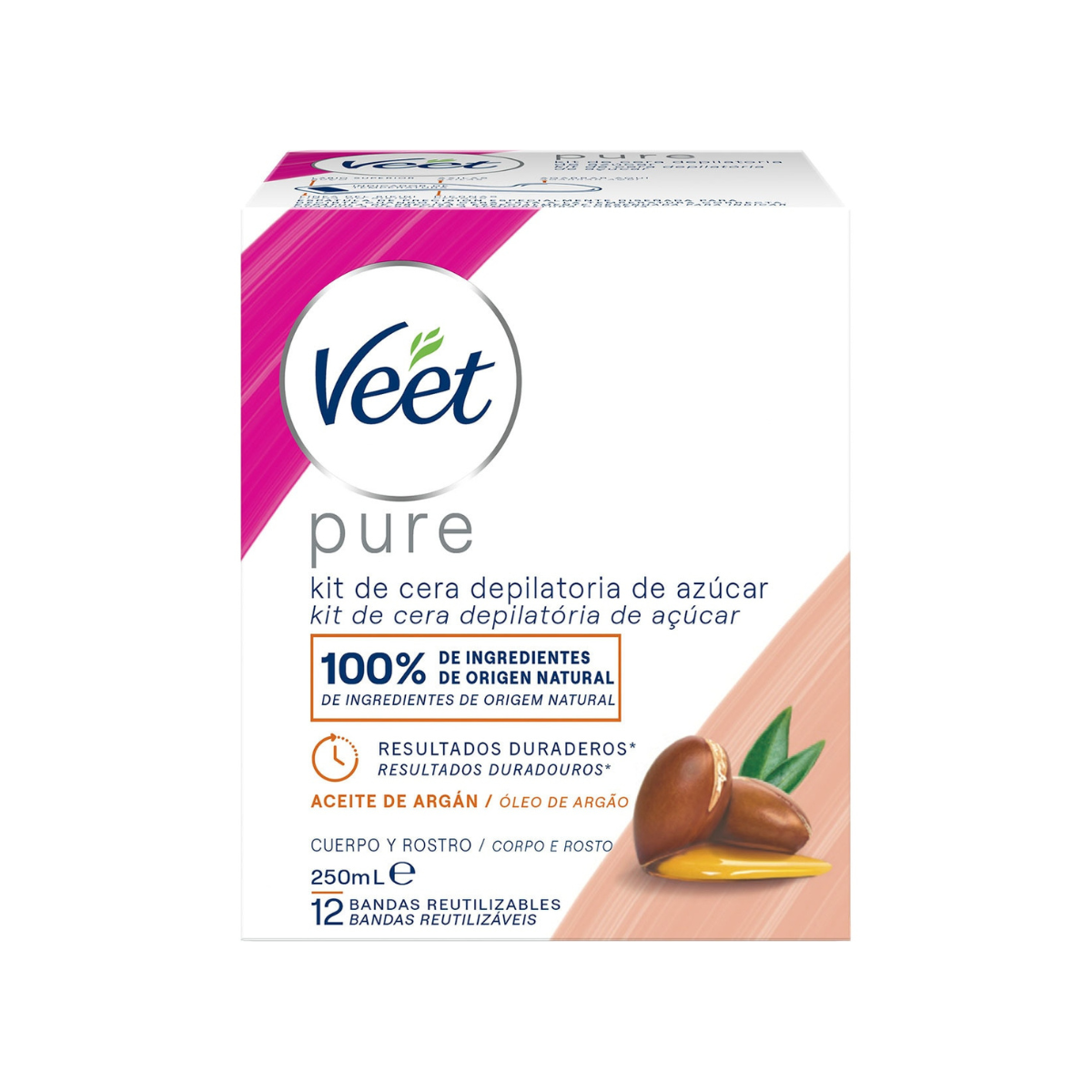 Kit De Cera Depilatoria De Azúcar Pure Veet 250Ml Kit De Cera Depilatoria De Azúcar Pure Veet 250Ml 0
