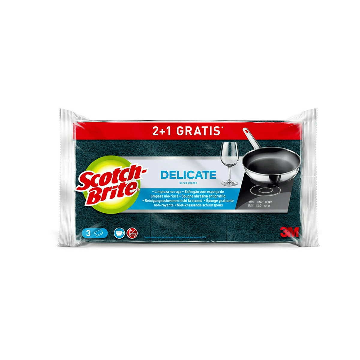 Brite Esponja Scotch Fibra Azul Paquete 3 Uds Brite Esponja Scotch Fibra Azul Paquete 3 Uds 0