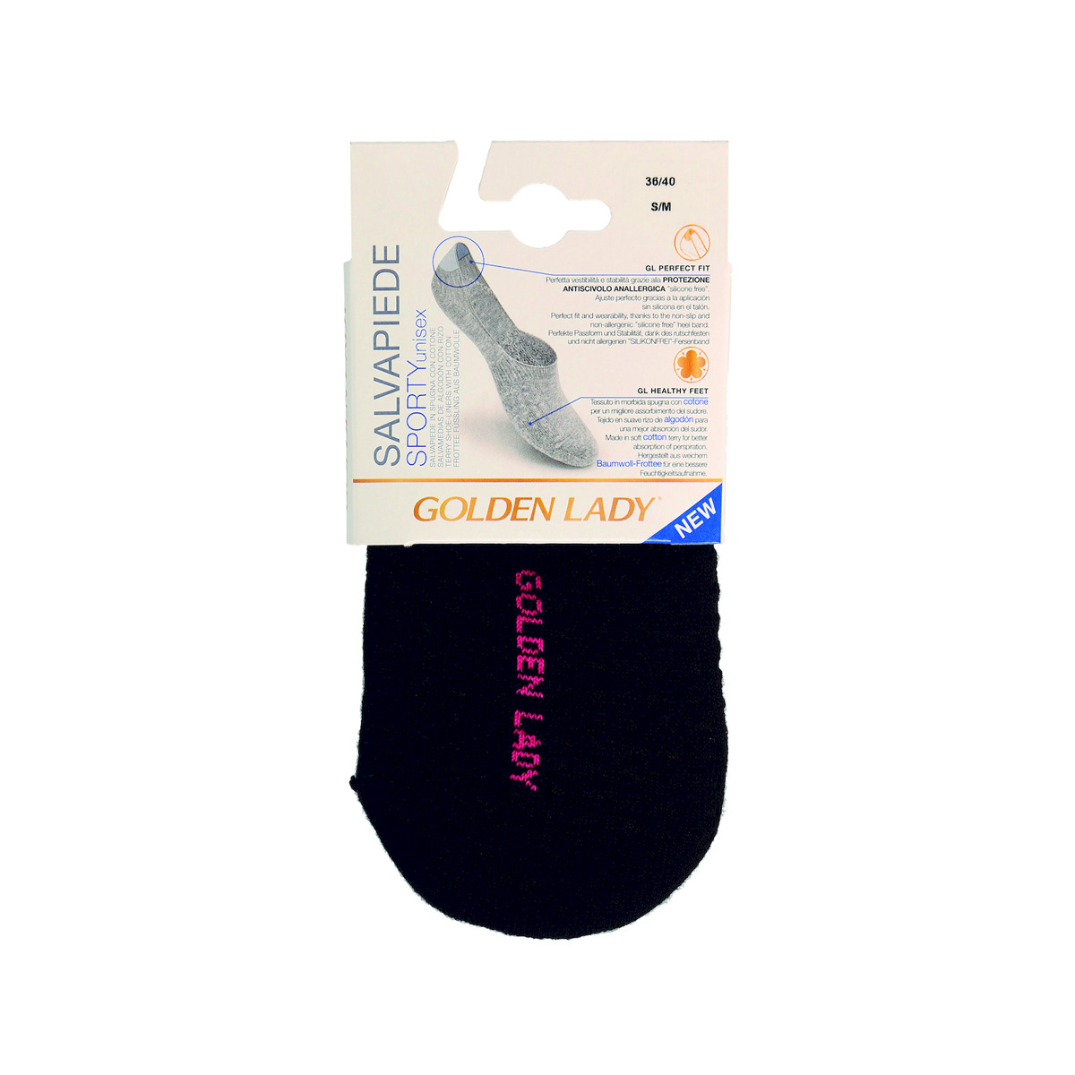 Imagen de Calcetín Deporty Negro Golden Lady