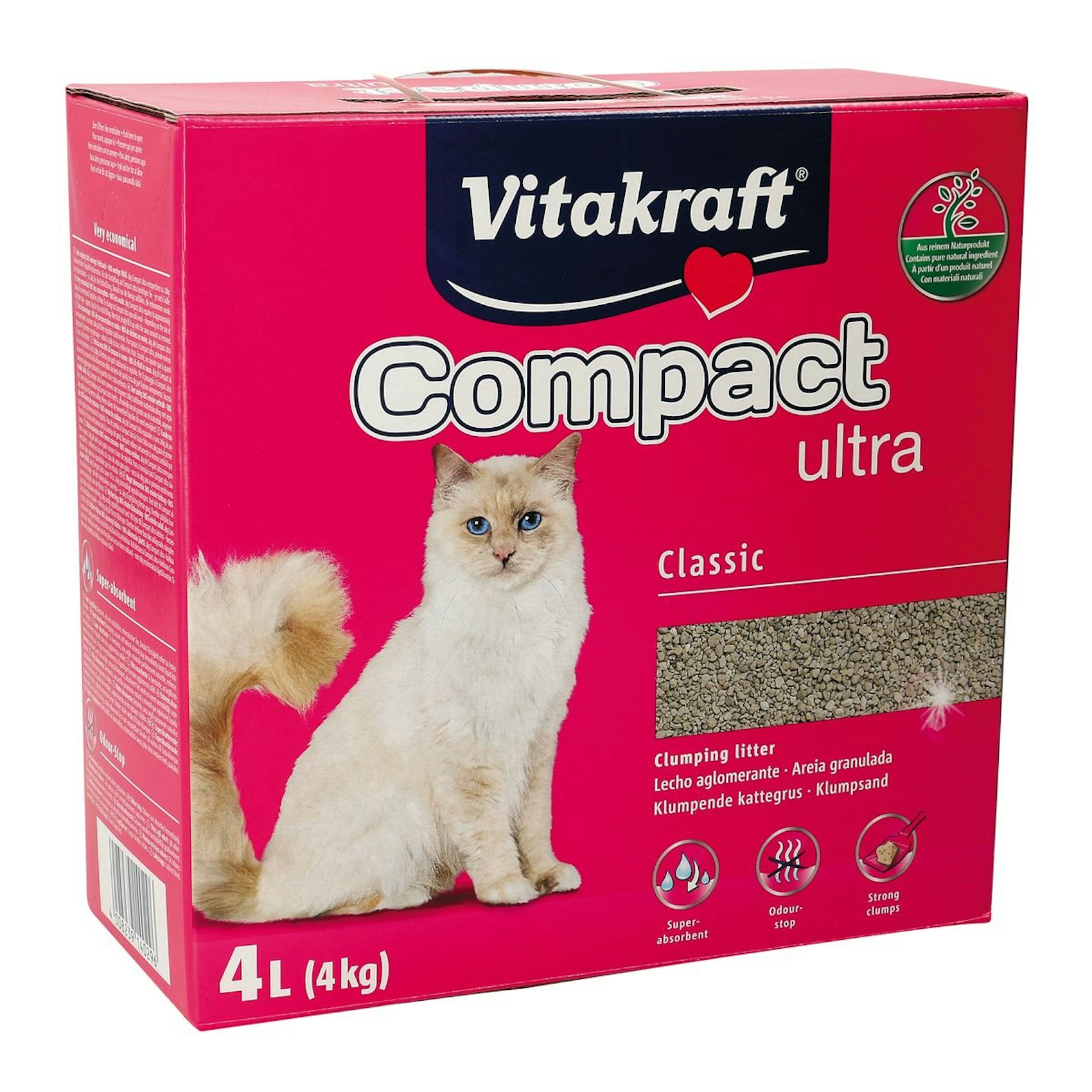Arena Gatos Vitakraft Ultra Compact Caja 4Kg 0