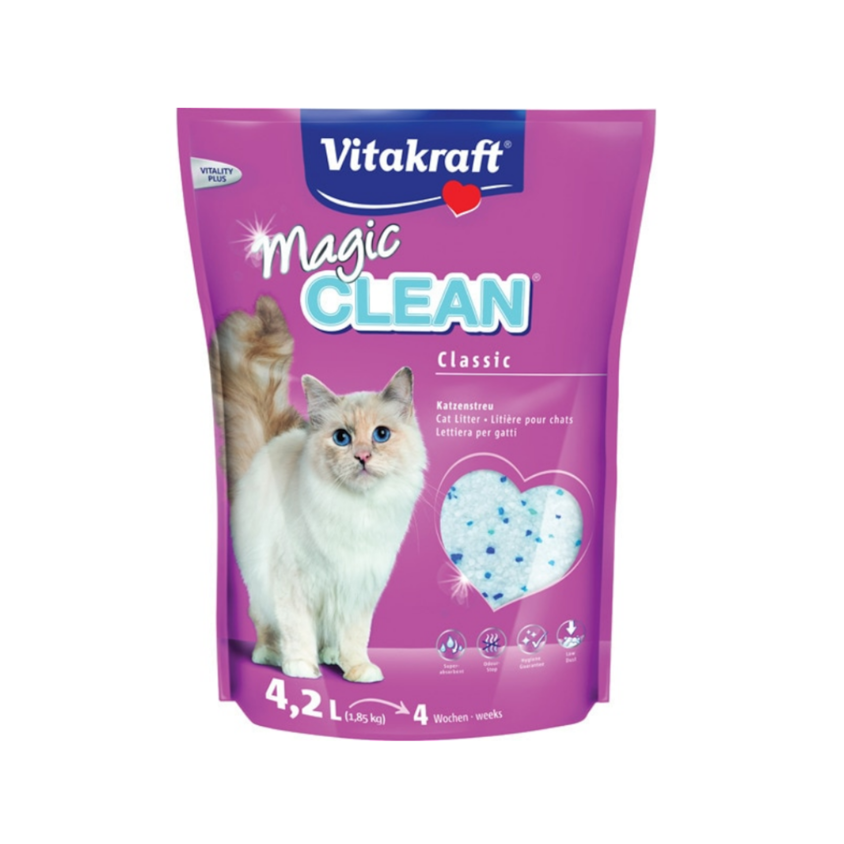 Arena para gatos de sílice Magic Clean Vitakraft 1.85 kg
