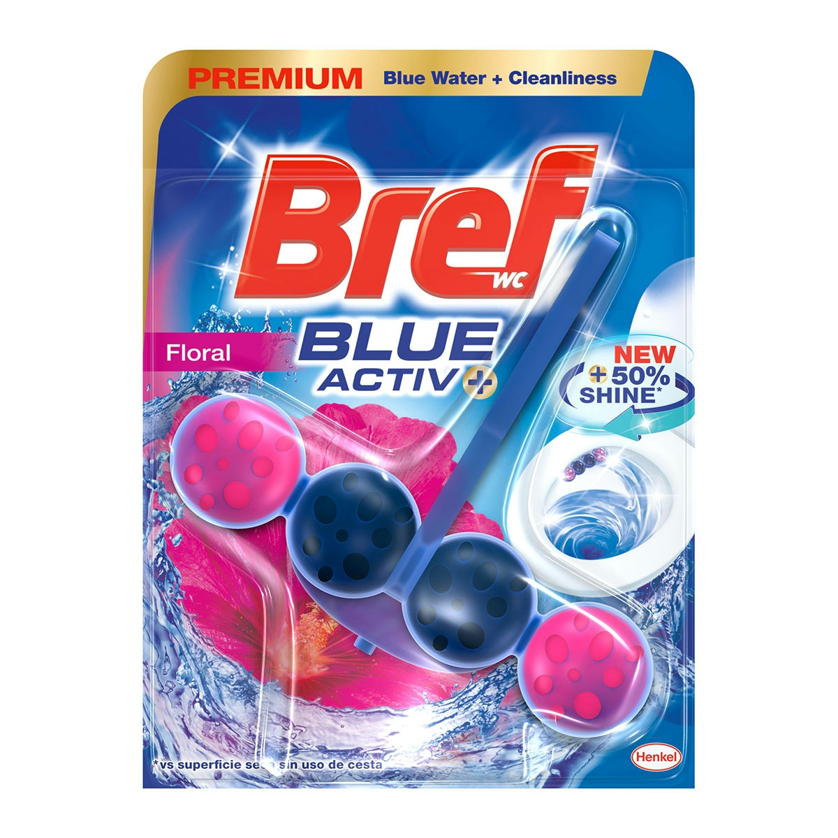Desinfectante WC colgador Blue Activ BREF 10 uds