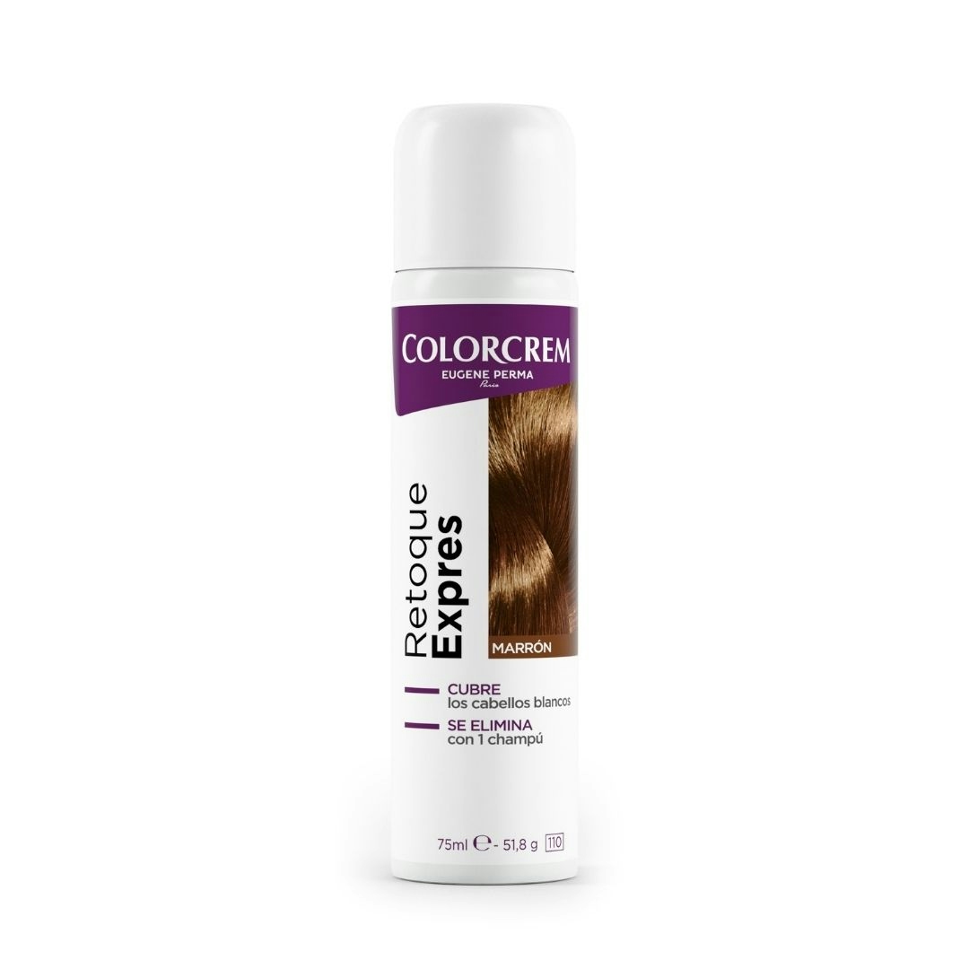 Tinte marrón COLORCREM retoca raíces express spray 75 ml