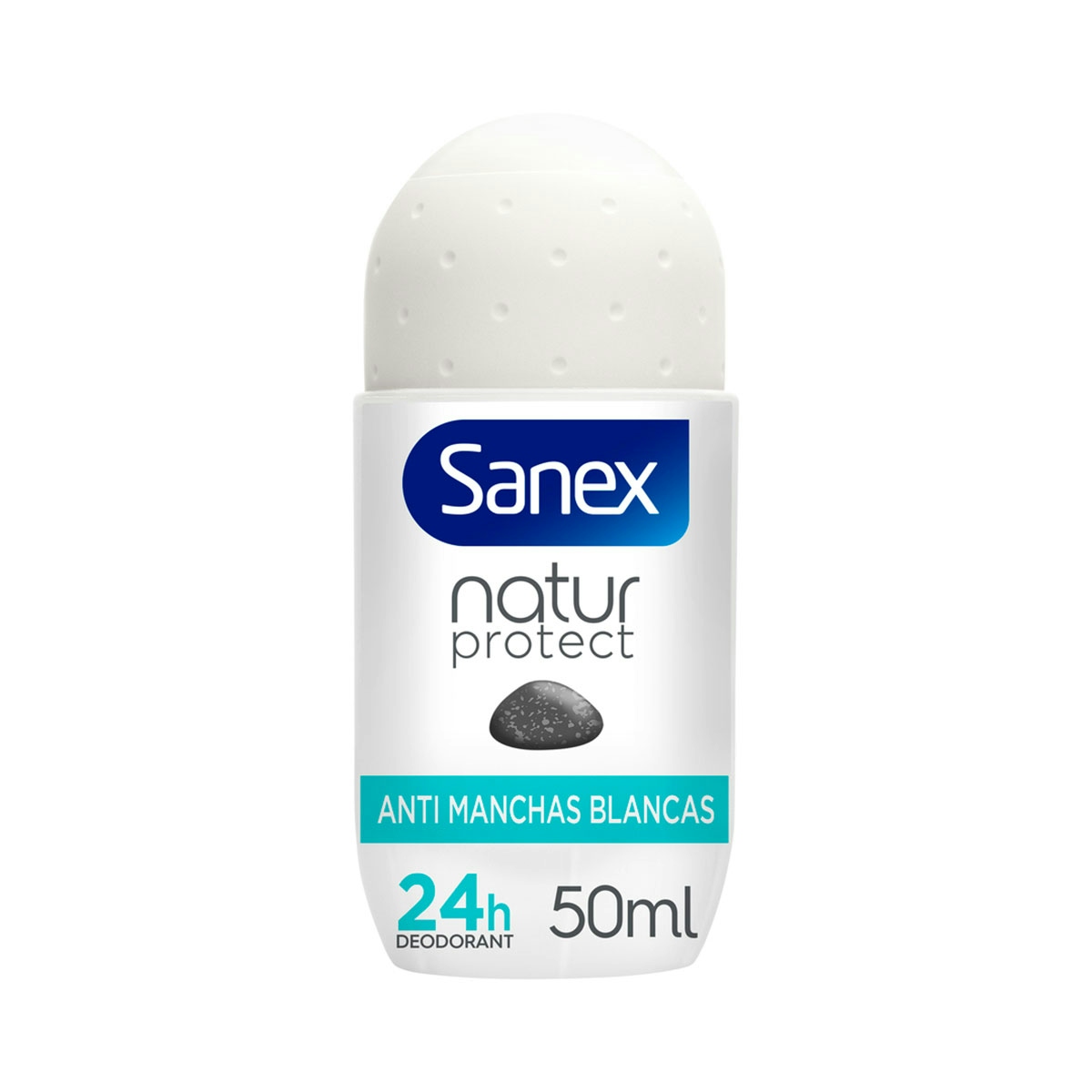 Desodorante roll-on Sanex Natur Protect 24h anti-manchas blancas con piedra de alumbre 50ml
