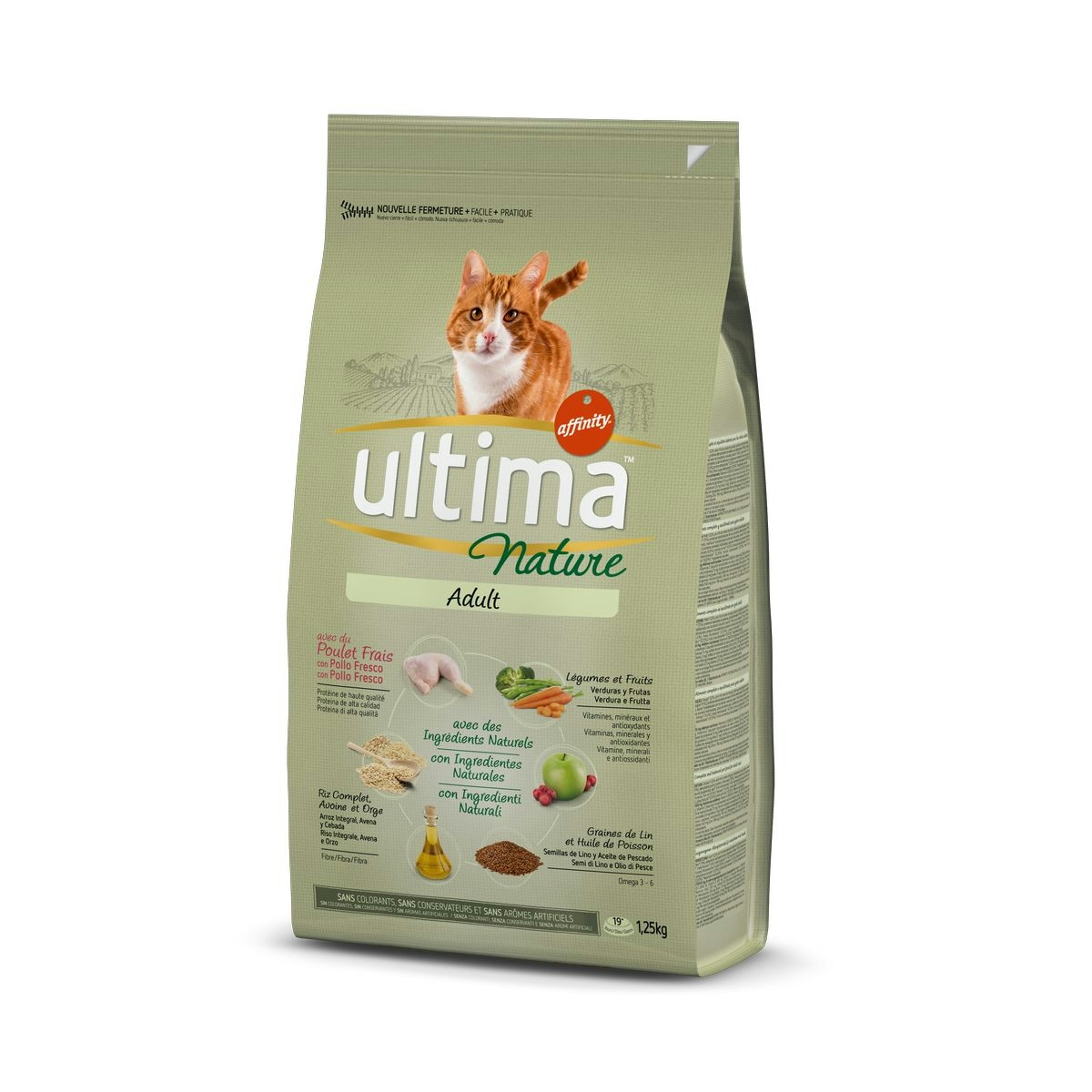Alimento para gatos adultos ULTIMA con pollo bolsa 1,2 Kg