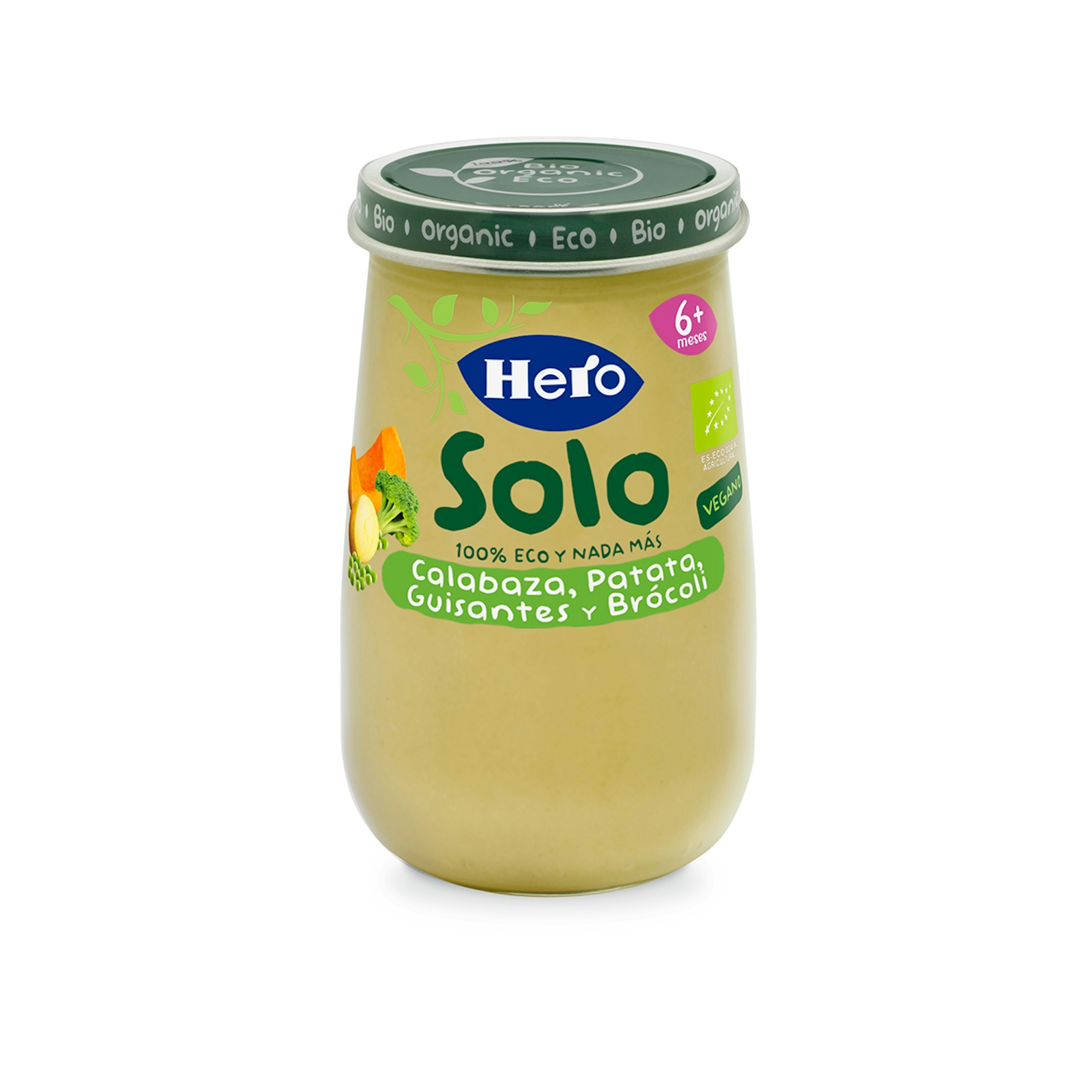 Crema de calabaza y puré de patatas HERO 100% Eco 190 gr