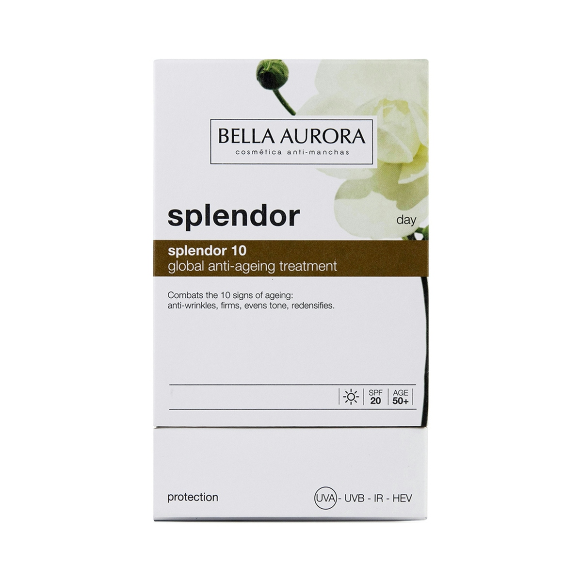 Crema de día Splendor 10 antiedad y anti manchas BELLA AURORA 50 ml