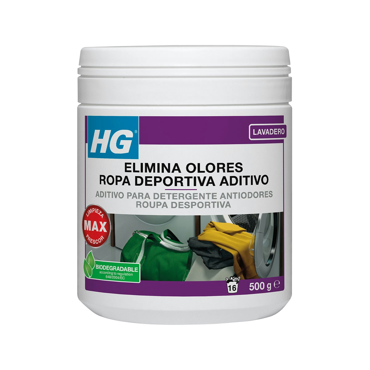 Detergente Elimina Olores Ropa Deportiva Aditivo HG 500 Gr Detergente Elimina Olores Ropa Deportiva Aditivo HG 500 Gr 0