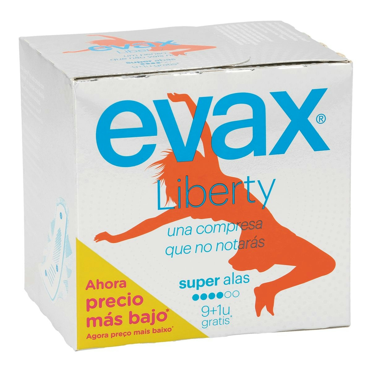 Compresa super EVAX con alas caja 10 uds