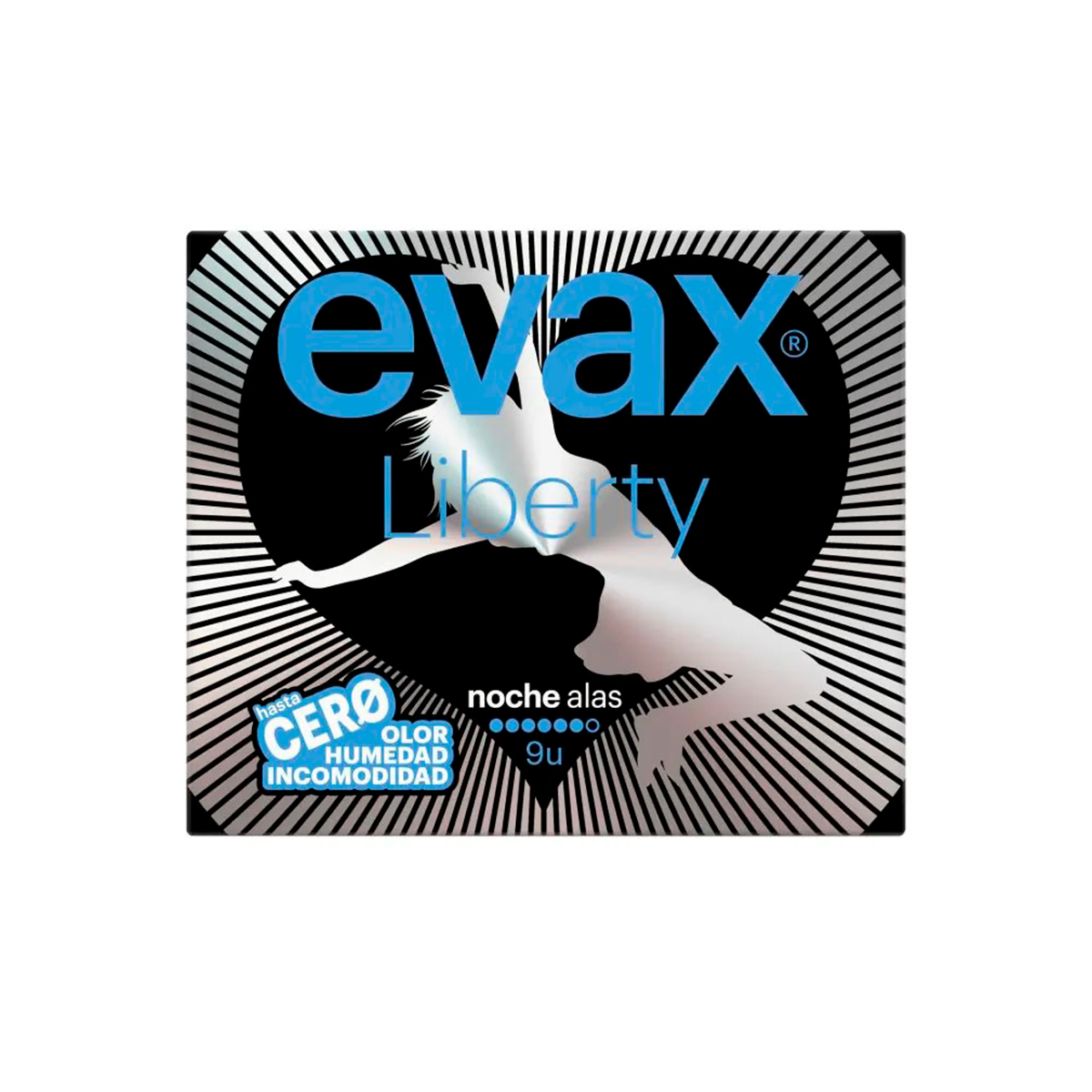 Imagen de Compresas Noche Evax Con Alas Caja 9 Uds