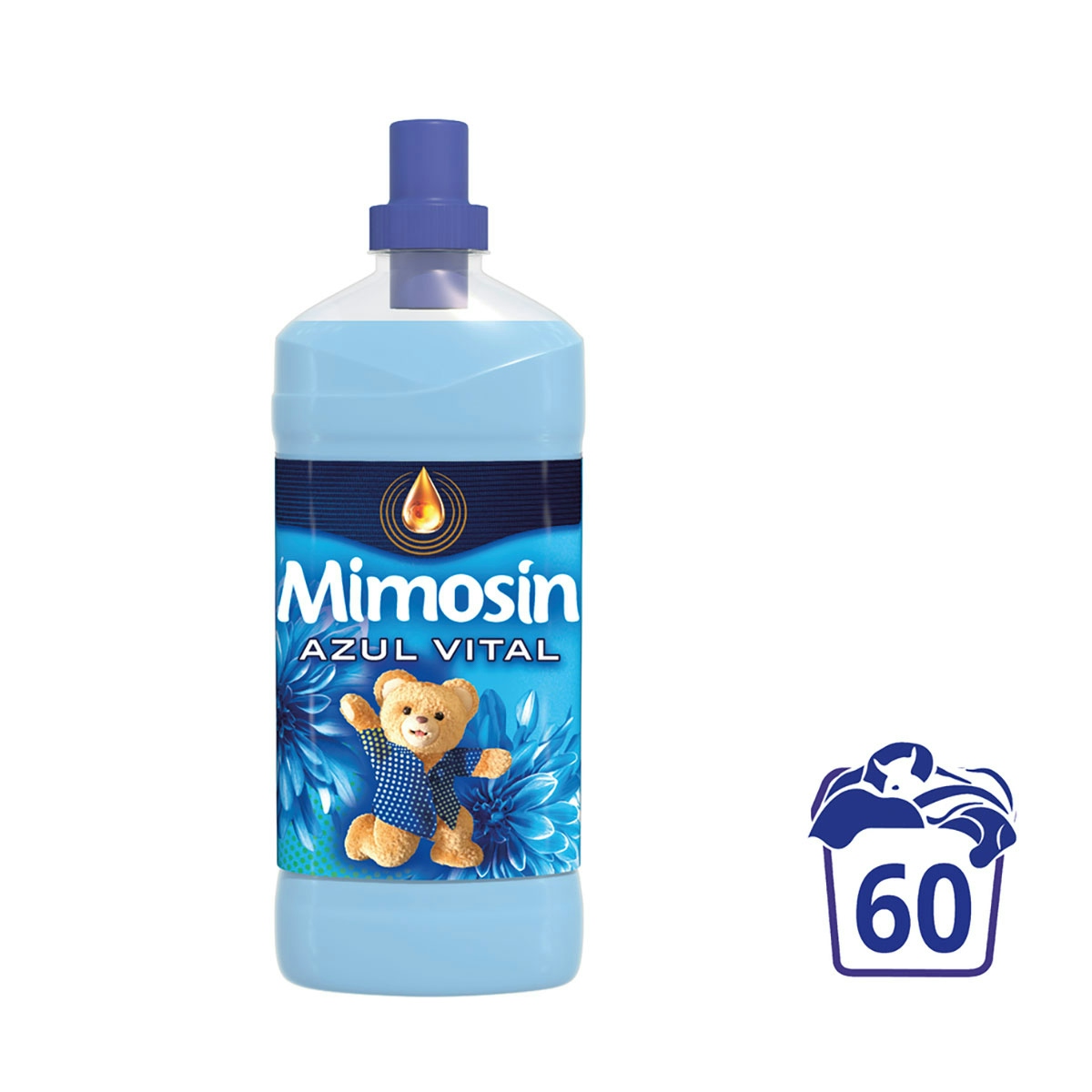 Suavizante concentrado MIMOSÍN azul vital botella 60 lv