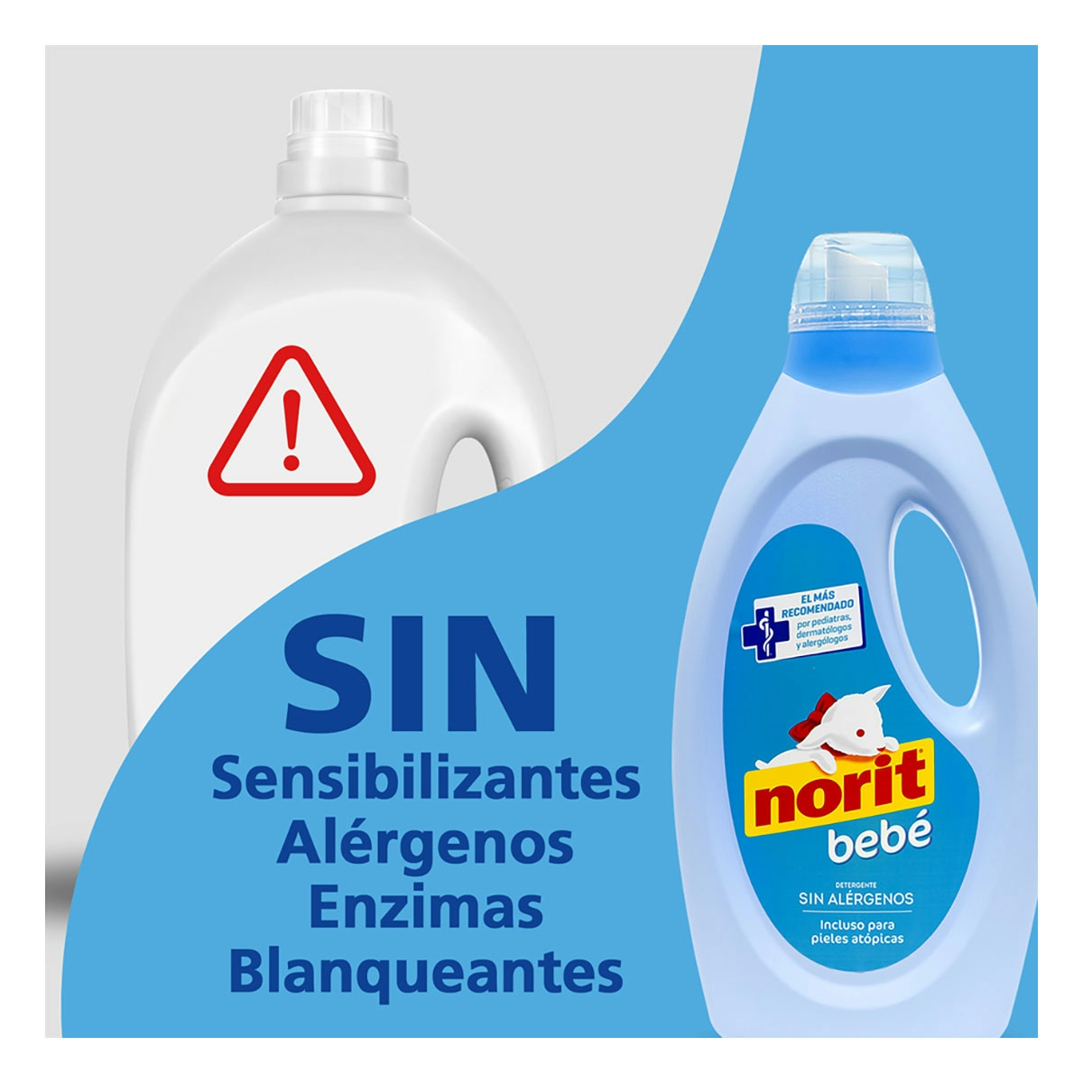 Detergente máquina NORIT líquido bebé botella 32 lv