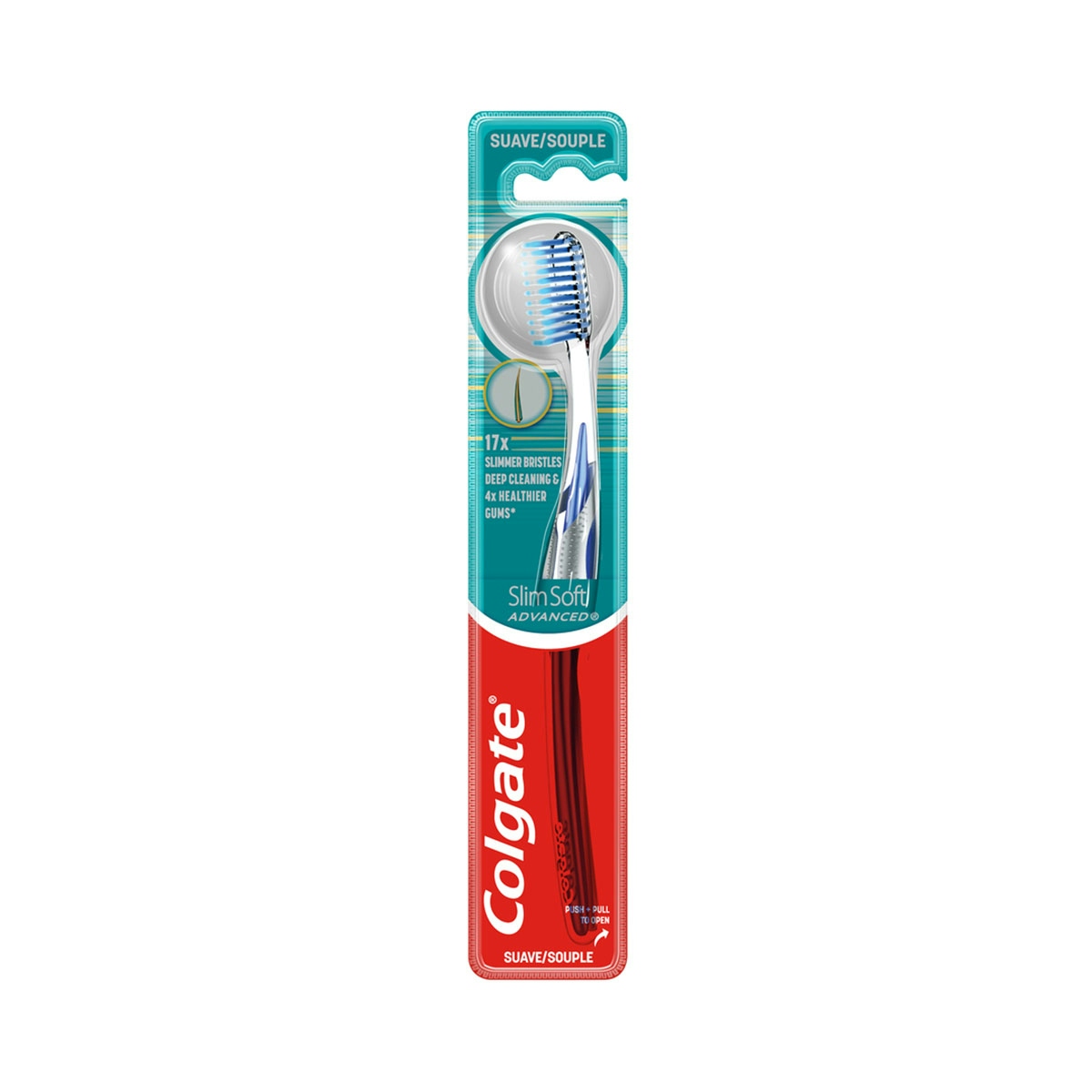 Cepillo de dientes Colgate SlimSoft Advanced encías más sanas, suave