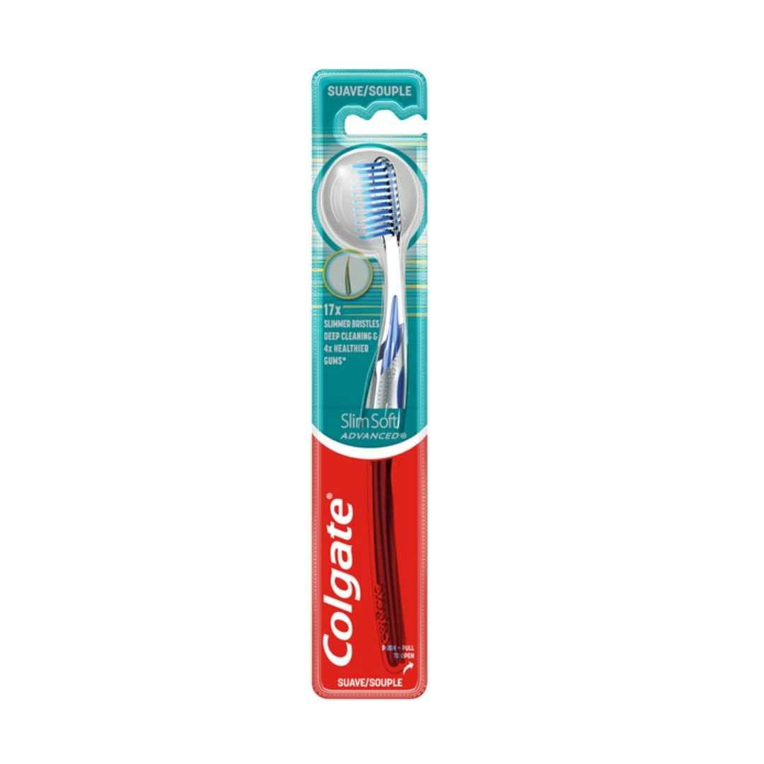 Cepillo de dientes Colgate SlimSoft Advanced encías más sanas, suave