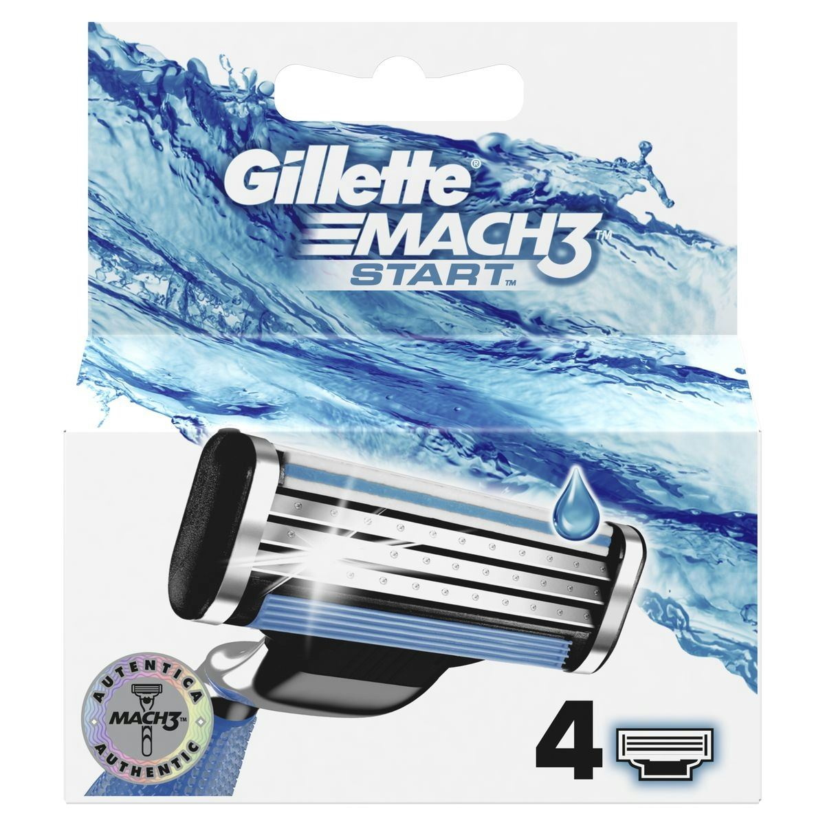 Maquinilla de afeitar GILLETTE Mach3 start recambio blíster 4 uds
