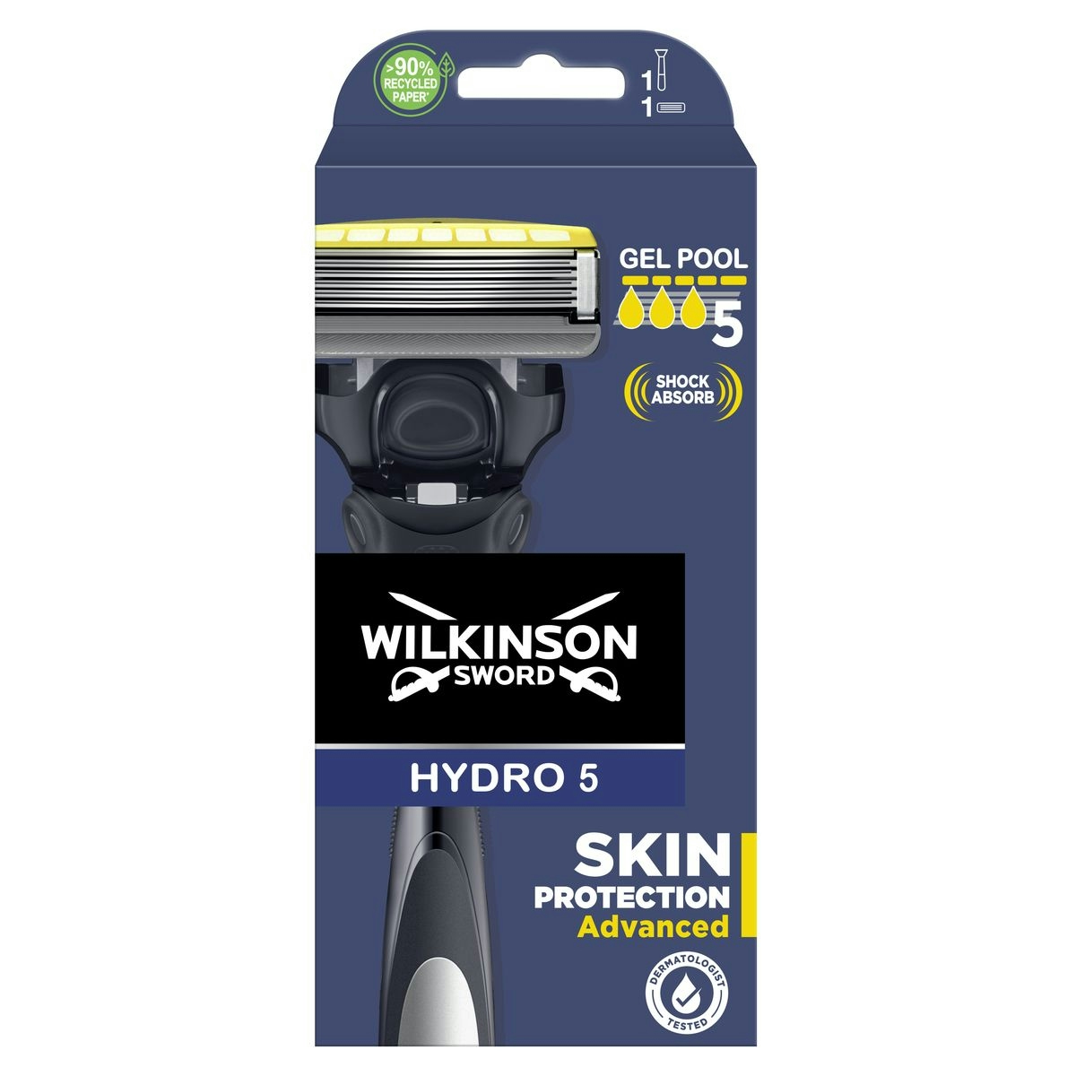 Maquinilla de afeitar WILKINSON Hydro5 sense blíster 1 ud