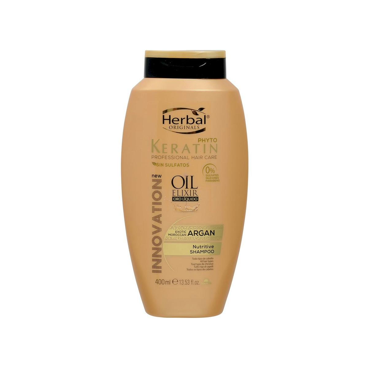 Champú nutritivo HERBAL oil elixir argán bote 400 ml