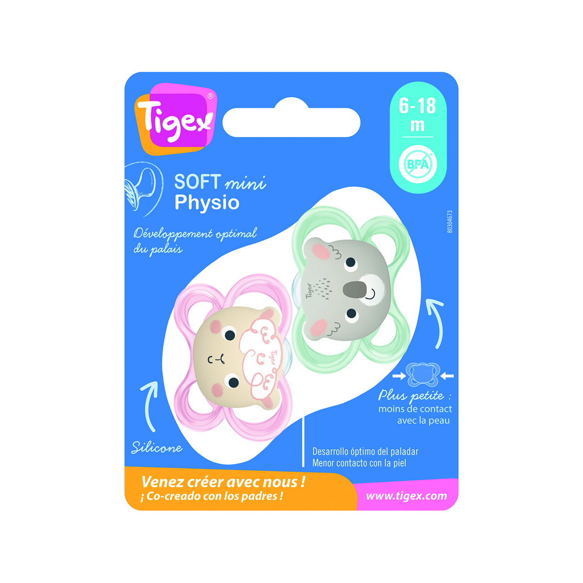 Imagen de Chupetes De Silicona Soft Mini Tigex Uds