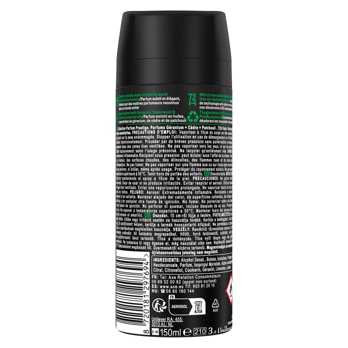 Desodorante Body Spray Geranium Axe 150 Ml