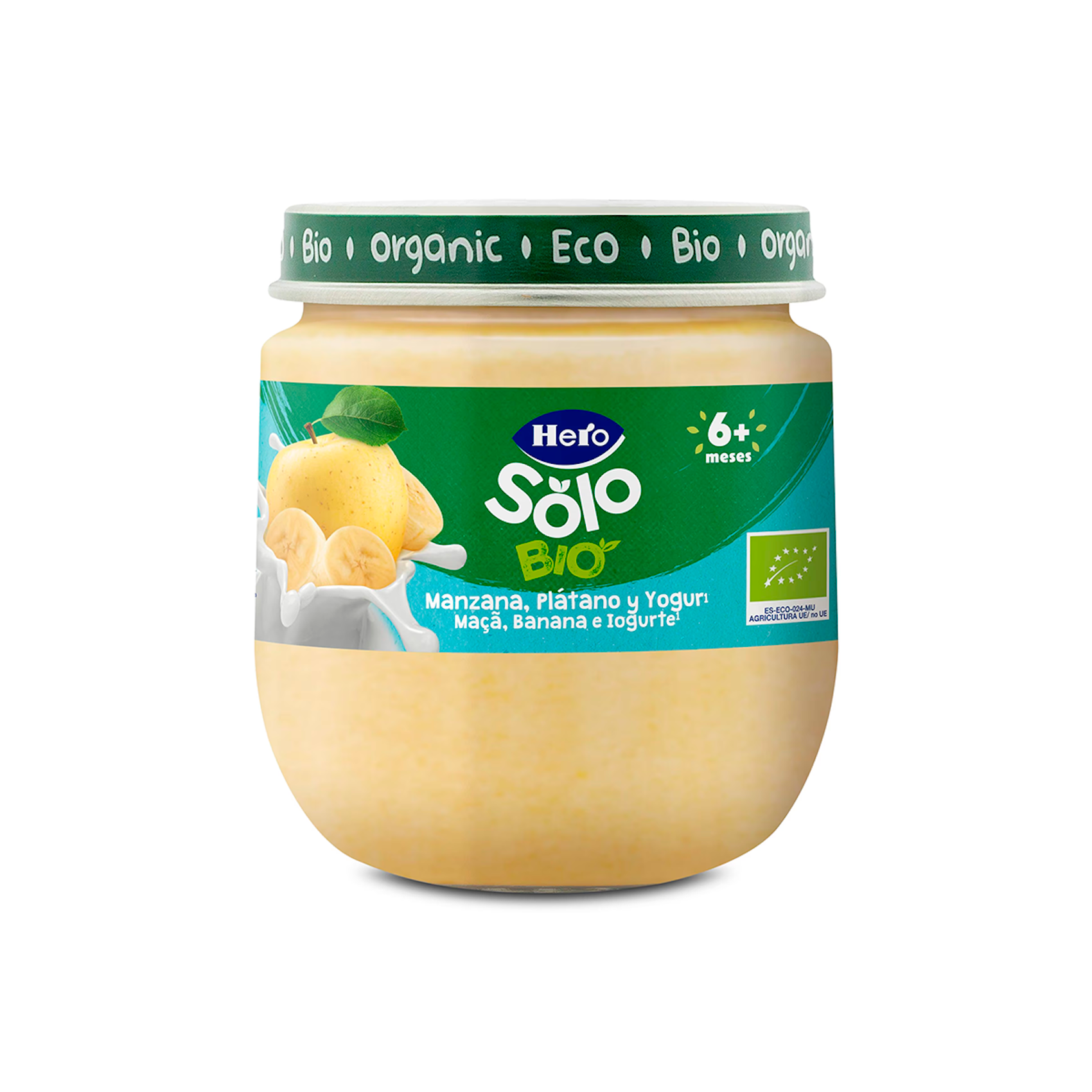 Papillas HERO Baby manzana, plátano y yogur ecológica 120 gr 0