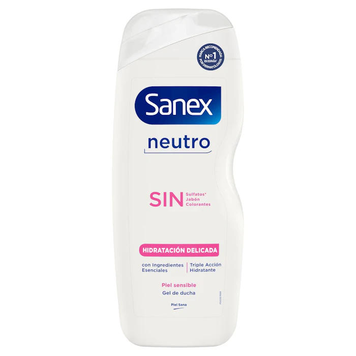 Gel De Ducha Neutro SIN Hidratación Delicada Sanex 600Ml